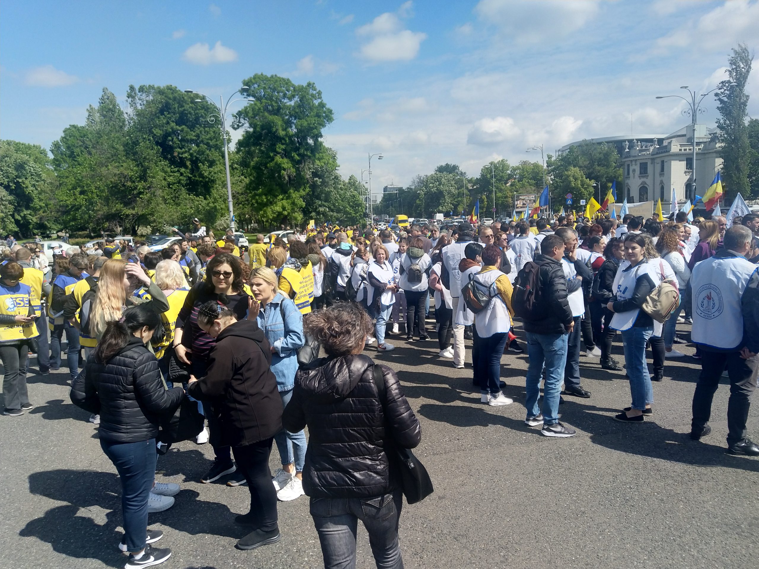 Marș de protest al sindicatelor din educație, în așteptarea grevei generale
