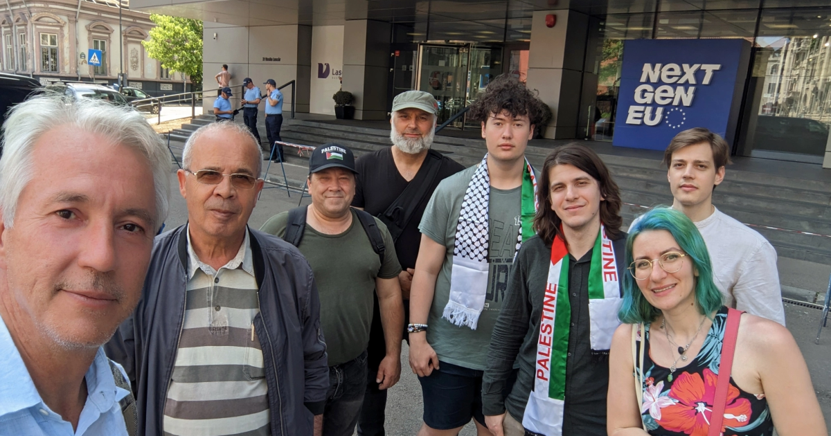 Delegațiile GAS, BTM și Solidaritate Romania-Palestina la depunerea scrisorilor